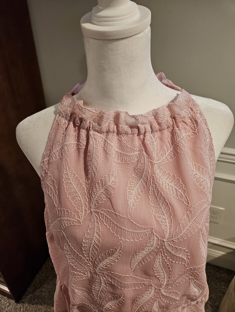 TED BAKER Soft Pink Sleeveless Halter Top